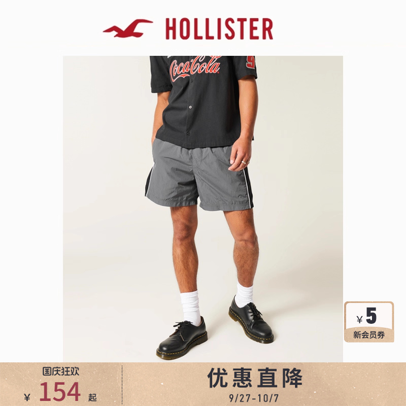 Hollister宽松运动足球短裤
