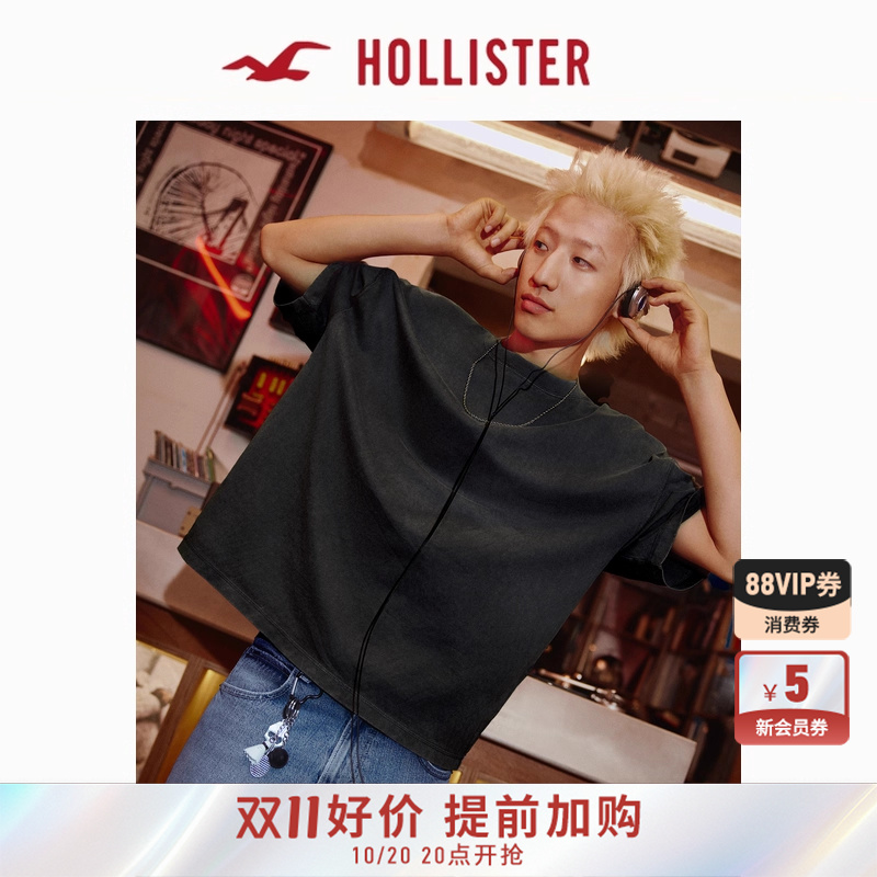Hollister情侣基础款短袖T恤