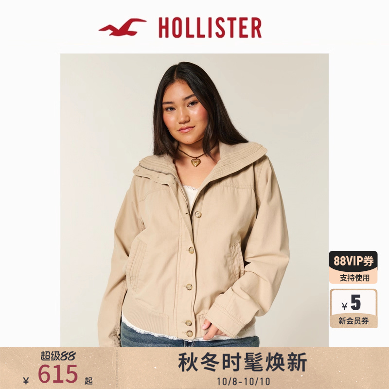 Hollister巴恩风工装夹克外套
