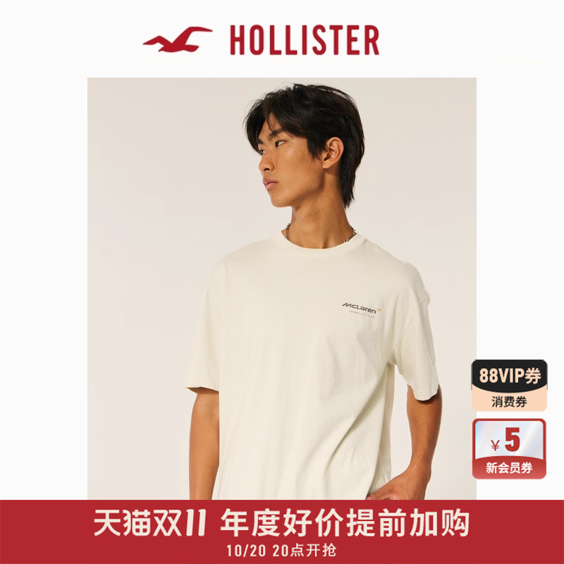 Hollister迈凯伦印花短袖T恤