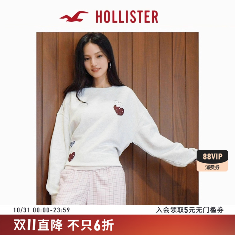 Hollister辣妹贴布长袖卫衣