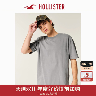 情侣重磅棉质短袖 美式 T恤男装 女装 5298 Hollister25夏季 324 新款