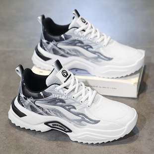 鞋子男鞋2025新款夏季透气青少年运动鞋男款跑步休闲男士百搭白鞋