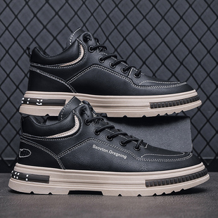 秋冬款高帮鞋男鞋男款运动鞋棉鞋板鞋休闲皮鞋男士鞋子马丁靴潮鞋
