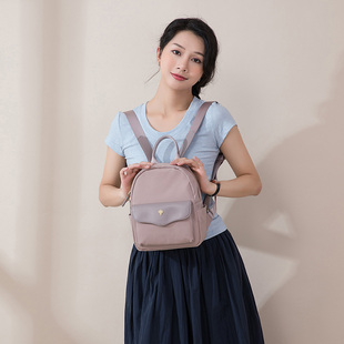 双肩包女上班通勤简约百搭迷你学生小号背包防盗时尚休闲轻便出游