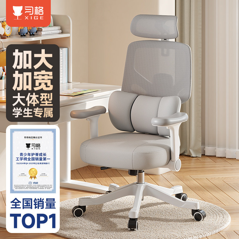 习格E9学生学习专用椅青少年椅家用写作业椅书桌椅人体工学椅子,住宅家具,电脑椅,淘宝优惠券,粉丝福利购,淘宝优惠卷