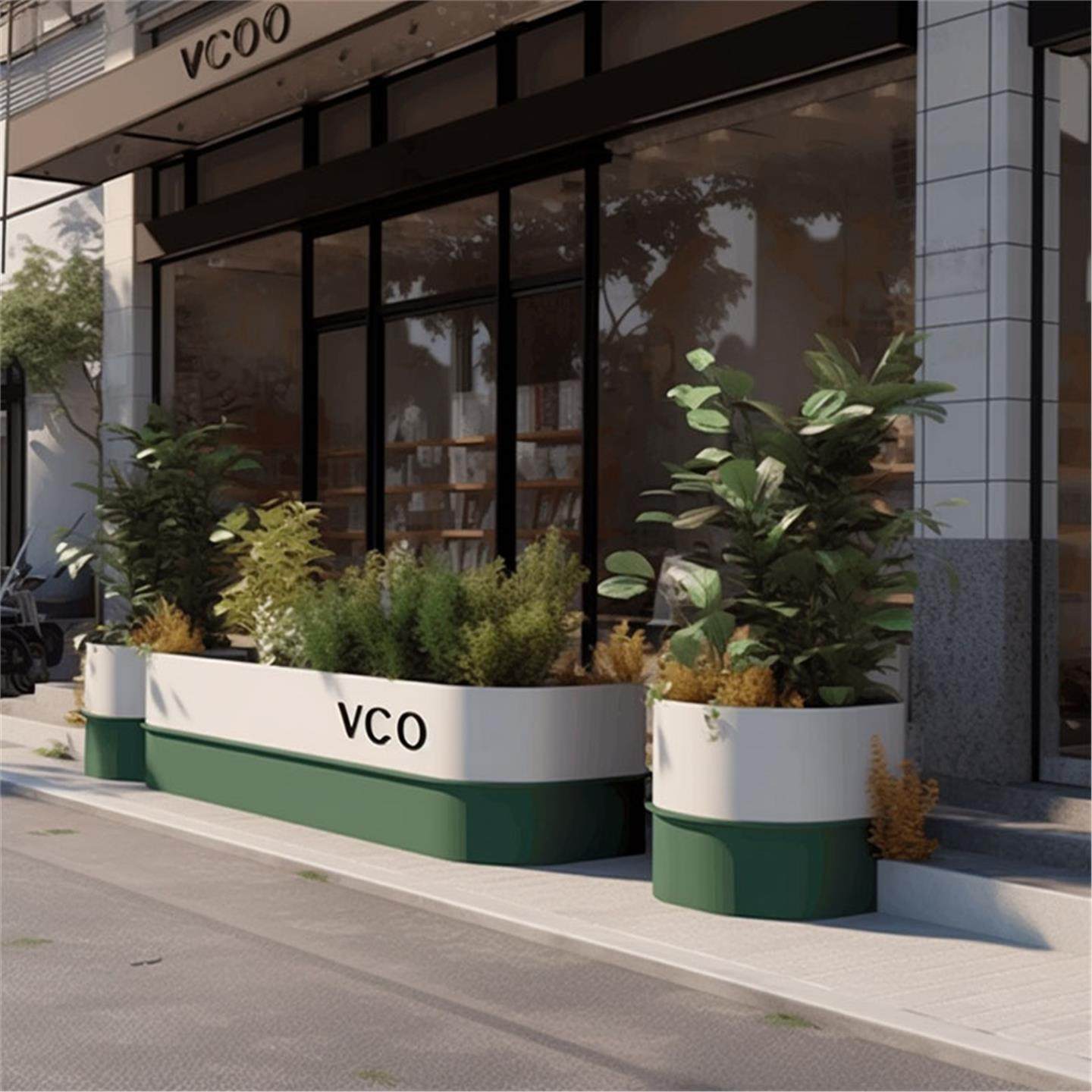 露营风户外花箱组合餐饮奶茶店咖啡厅售楼部绿植种植箱商业街花坛