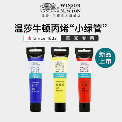 【新品上市】温莎牛顿画家专用丙烯颜料防水纺织管状70ml12色24色36色学生初学者金色钛白色美甲BJD娃娃diy鞋