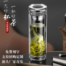 双层玻璃杯水晶级泡茶杯子耐热加厚防烫商务水杯免费定制logo印字