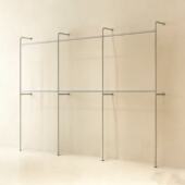 服装 陈列架 店双层展示架不锈钢加厚衣帽间挂衣架婚纱店壁挂式