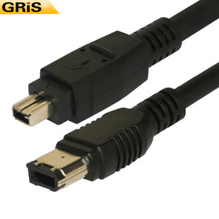 GRIS 1394视频采集卡9针6转4针摄像机电脑B公A母Firewire声卡火线