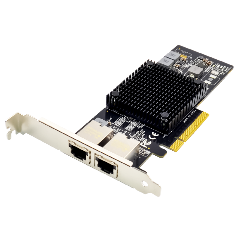 GRIS 服务器PCI-E万兆网卡X550T2台式机X8双口RJ45以太网线10G英特尔电脑INTEL软路由PXE海蜘蛛群晖ESXI汇聚