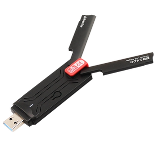 GRIS WIFI6E协议电脑USB3.0无线网卡单频2.4G双频5G三频6G瑞昱RTL8832CU台式机realtek笔记本5400Mbps接收器