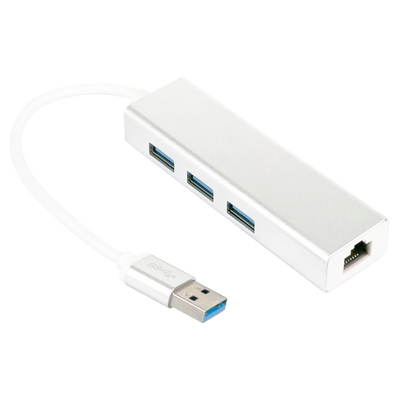 GRIS电脑HUB集线器+千兆网卡组合