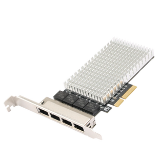 GRIS 服务器PCI-E2.5G千兆网卡RTL8125B台式机X4口电脑视觉采集免驱动RJ45以太网2500Mbps汇聚esxi群晖软路由