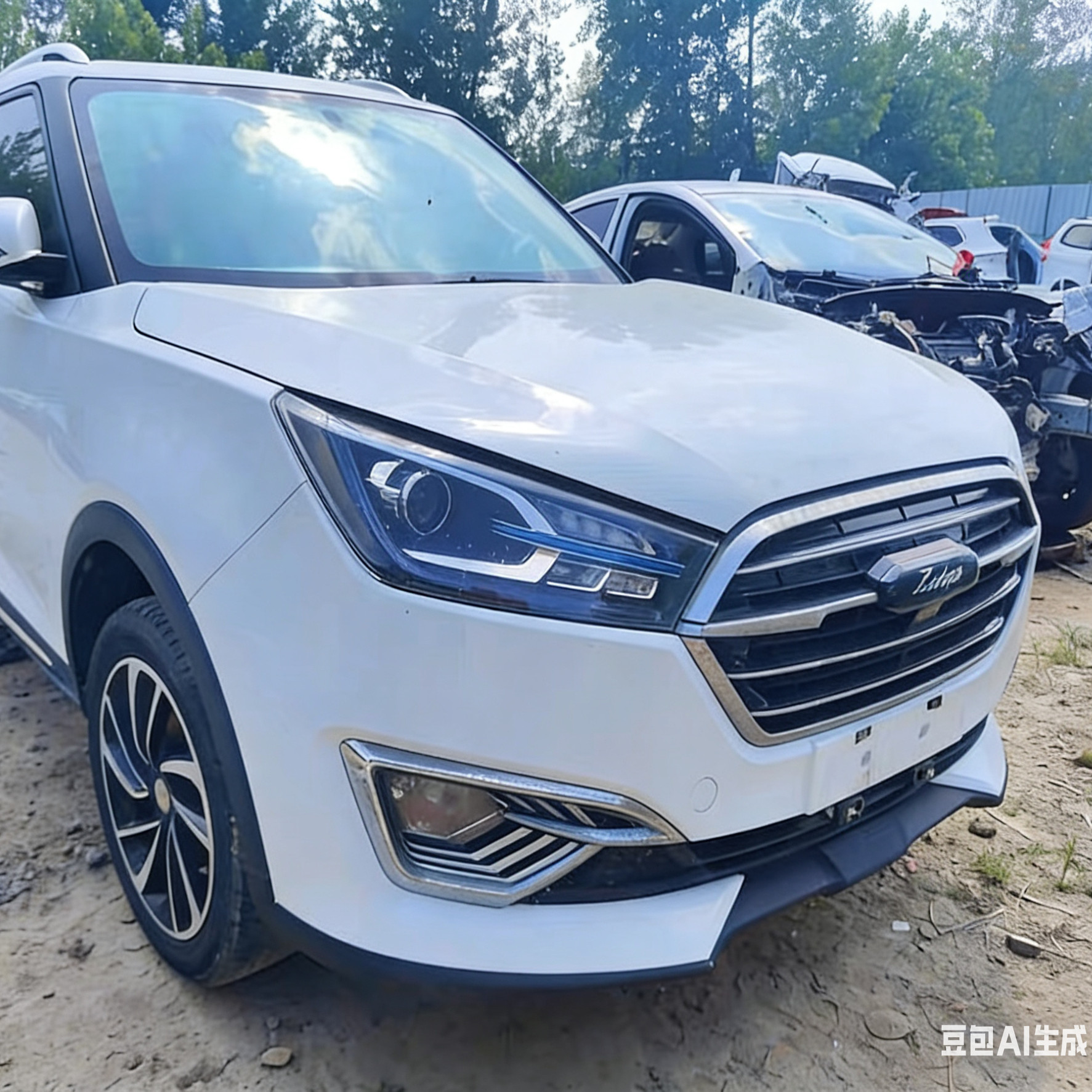 众泰T300拆车件前机盖后备门前后左右车门总成车壳原装纯拆总成