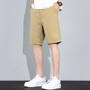五分裤 纯色工装 薄款 男士 跨境夏季 中年水洗棉休闲短裤 新款