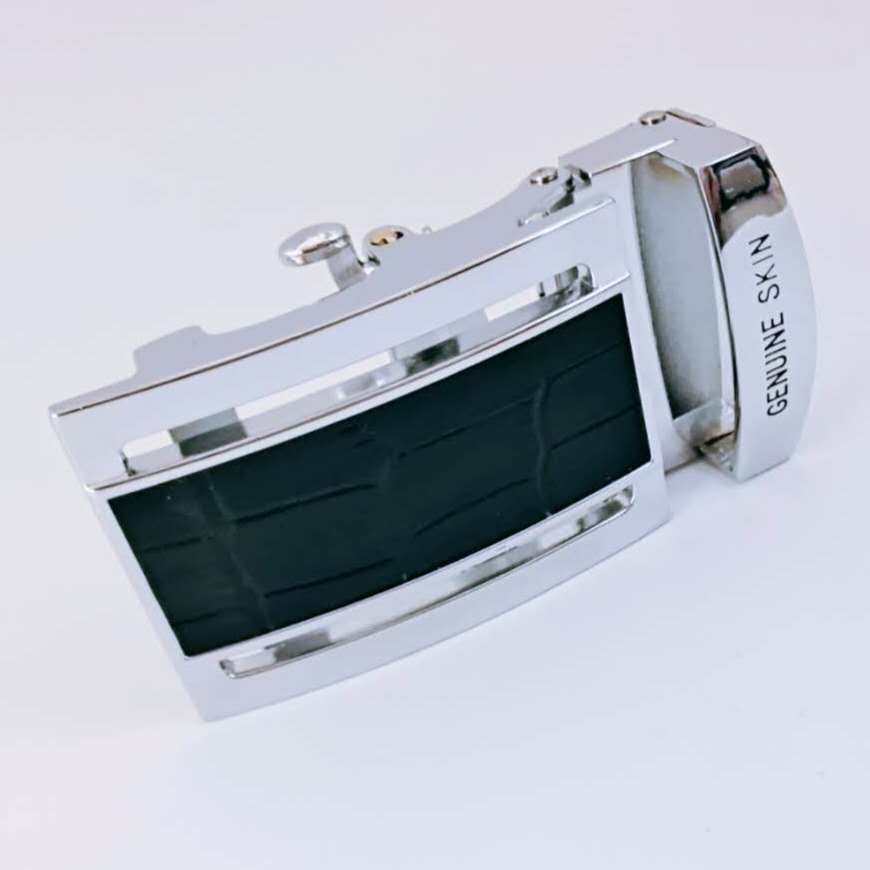 泰国鳄鱼皮带无牙自动扣头男38腰带无卡槽无齿无孔40百搭新款原装