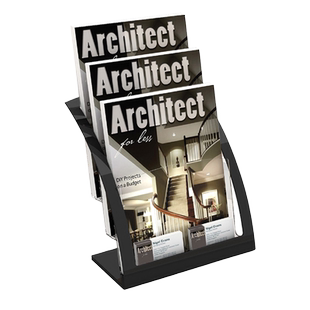 迪多A4三层资料架杂志架宣传折页展示架可放名片银行宣传单收纳架