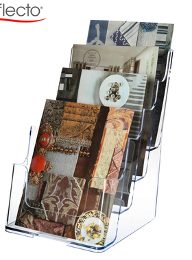 美国迪多A5四层目录架 展示架报刊架 宣传架资料架 文件架 单张收纳整理架 办公用品 可挂墙可放桌面77901