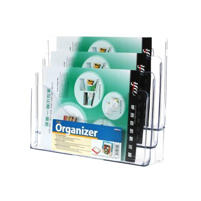 美国迪多透明三层文件目录展示架