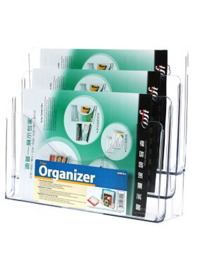 美国迪多透明三层文件分类架 目录展示架 资料整理架书报架390201