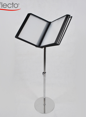 A4酒店餐牌翻页落地式展示架活页资料架餐厅门口菜单展示架