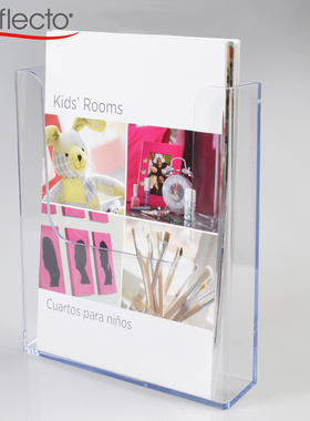 美国迪多A4挂墙宣传资料展示架 书报报刊杂志架 透明传单架彩页