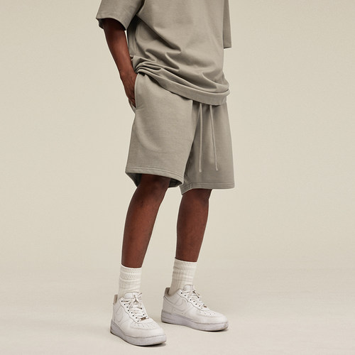 欧美高街纯色休闲运动短裤基础款