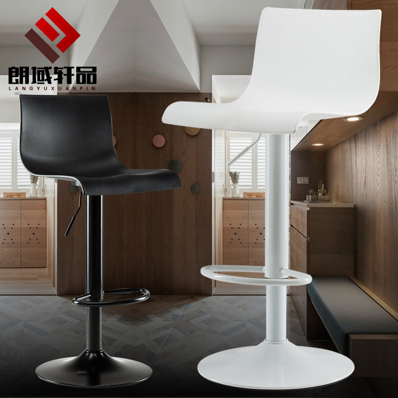吧台椅家用现代简约高靠背前台椅吧凳子高酒吧升降凳椅脚凳椅子吧