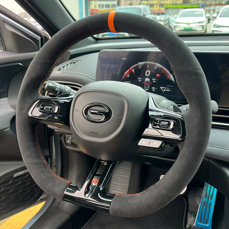 24款传祺E8影豹影酷方向盘套真皮GS4传祺GS3影速把套手缝专用全包