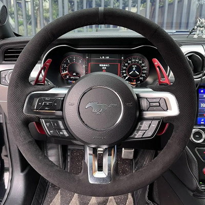 福特Mustang/野马方向盘套真皮手缝把套专车专用全包款内饰改装