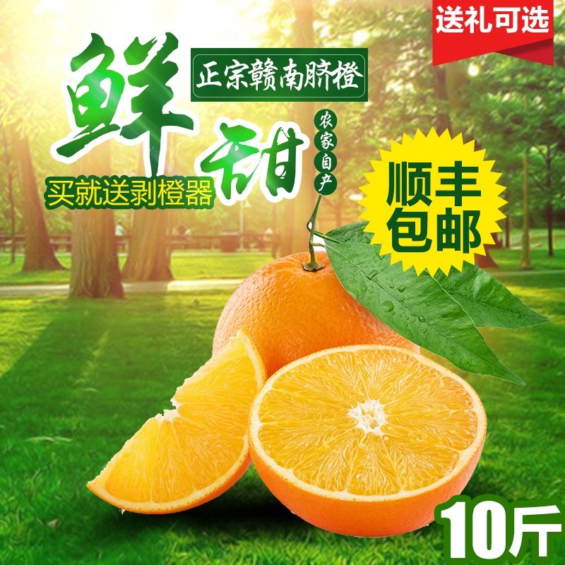 嘉橙 果园直供 赣南脐橙 信丰脐橙 新鲜水果 榨汁橙子 5斤9斤包邮,水产肉类/新鲜蔬果/熟食,橙,淘宝优惠券,粉丝福利购,淘宝优惠卷