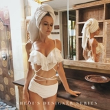 Купальник, сексуальный брендовый кружевной белый раздельный бюстгальтер пуш-ап для плавания, популярно в интернете