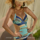 Брендовый сексуальный купальник, бюстгальтер пуш-ап, с открытой спиной, по фигуре, 2019