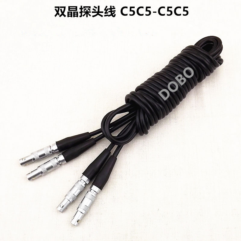 C5C5-C5C5超声波探头线double FFA 00-FFA 00探伤仪双晶数据线