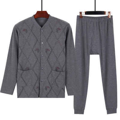 长袖男士简约棉开衫款