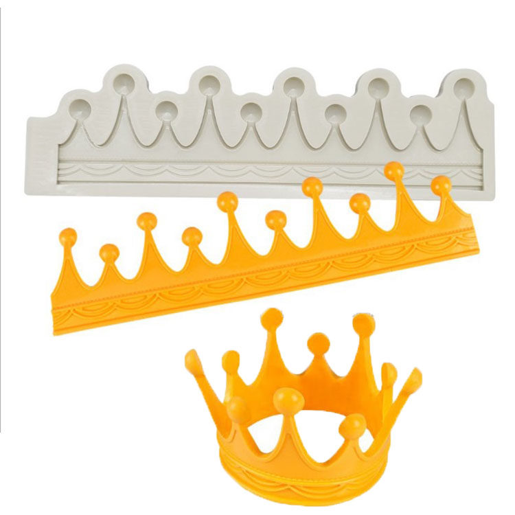 皇冠硅胶模具 3D立体王冠艾素糖模具 翻糖蛋糕巧克力装饰围边模具