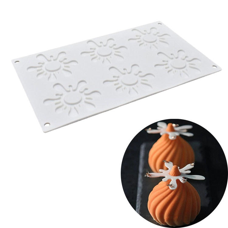 包邮 水花水滴环形巧克力 法式西点慕斯配件插件 硅胶模具