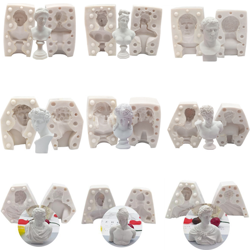 维纳斯琴女阿格里巴小卫人像石膏香薰巧克力翻糖硅胶模具手工皂模