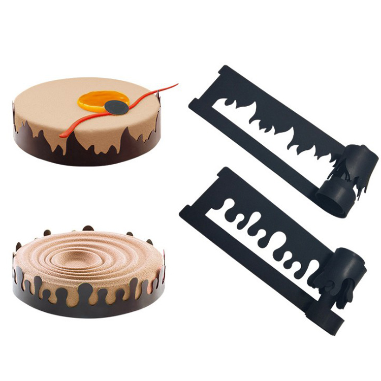 水滴火焰形慕斯围边蛋糕装饰 巧克力硅胶模具 法式西点烘焙模具