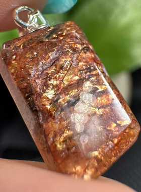 好记水晶黑金超七方牌吊坠时尚小众高级精致送朋友家人生日随机发