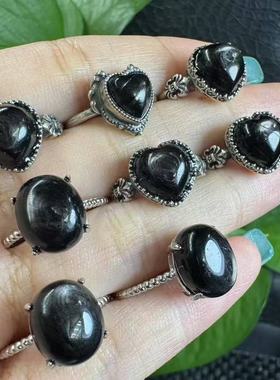 好记水晶金运石戒指s925银镶嵌简约小众复古高级随机发送朋友家人