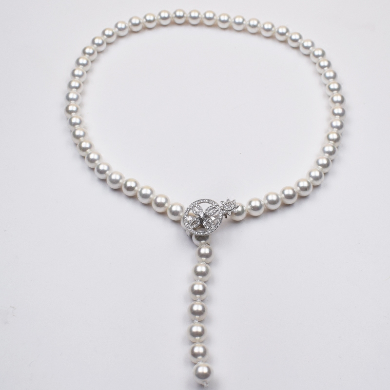 diy首饰配件材料24k金项链扣珍珠