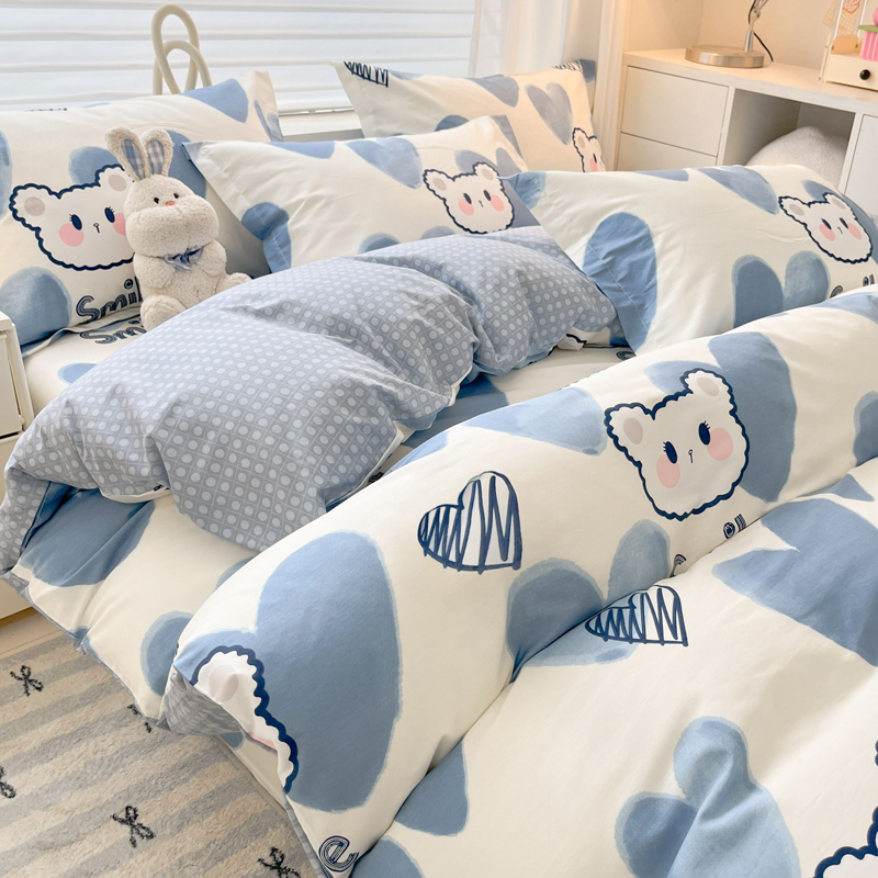 纯棉被套单件180x200双人全棉被罩宿舍单人学生150x200x230cm