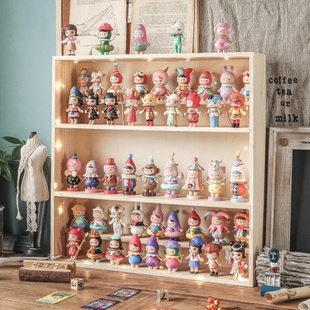 盲盒手办收纳展示架寝室泡泡玛特玩偶柜popmart娃娃盒别墅展示盒