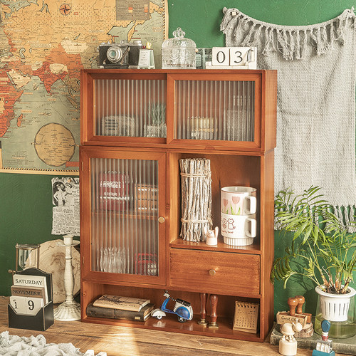 复古收纳盒置物架桌面整理