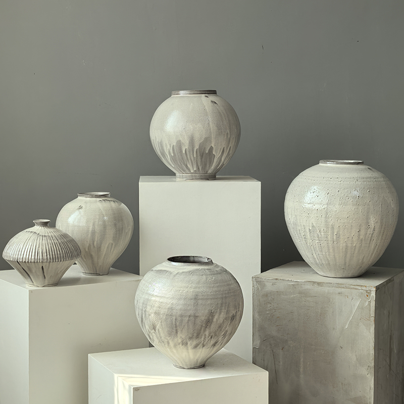 艺露侘寂风做旧落地大花瓶