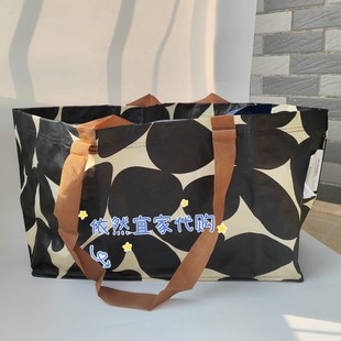 宜家代购 塞克夏劳手提袋灰白黑色斑点 45*18*28cm 22L环保购物袋