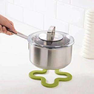 宜家代购 莱格 锅垫 绿色硅橡胶18*18厘米 锅垫餐具垫